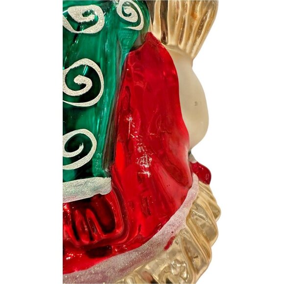 Kurt Adler Snowman Victorian Christmas Blown Glass Hat Bird Broom Glitter 12"T - Picture 13 of 15